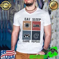 Eat Sleep Game Repeat Vintage shirt