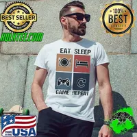 Eat Sleep Game Repeat Vintage Unisex