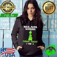 Grinch Rock Paper Scissors Throat Punch I Win Hoodie