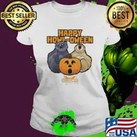 Happy Howl oween Gibbons Ladies tee