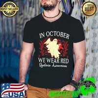 In October We Wear Red Dyslexia Awareness Month Dyslexia Halloween T-Shirt