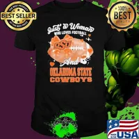 Just A Woman Who Loves Football And Oklahoma State Cowboys Helmet Unisex