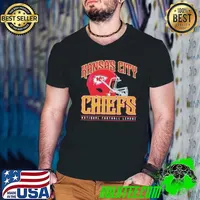 Kansas City Chiefs Helmet Garment Dyed Heavyweight T Guys V Neck