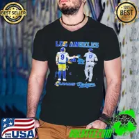 Los Angeles Rams Los Angeles Dodgers The Rivals In The City 2024 Signatures Shirt