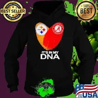 Love Pittsburgh Steelers and Alabama Crimson Tide Its in my DNA Hoodie