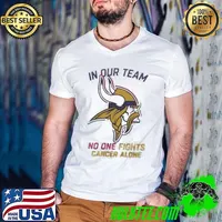 Minnesota Vikings NFL In Our Team No One Fights Cancer Alone 2024 shirt