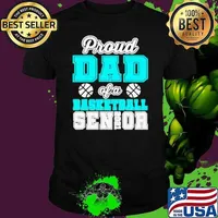 Proud Dad Of A Basketball Senior High School College Unisex