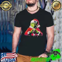Santa Grinch Love Ole Miss Football Guys V Neck