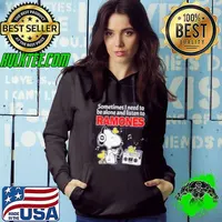 Snoopy And Woodstock Sometimes I Need To Be Alone And Listen To Ramones Hoodie