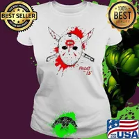 Spiritual Vices Bloody Mask Friday The 13Th Halloween 2024 Ladies tee