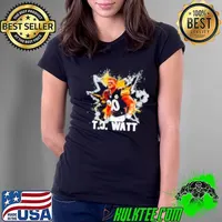 T.J. Watt Pittsburgh Steelers Football Design Color Ladies Tee