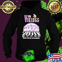 The Vikings Football Abbey Road 64 Years 1960 2024 Thank You For The Memories Signatures Hoodie