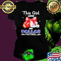 This girl loves her Dallas Cowboys Football faux glitter Ladies tee