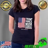 Trump Vance Musk Kennedy Gabbard 2024 Save America Usa Flag Ladies Tee