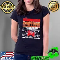Walking Dead 11st Anniversary 2000 2021 Thank You For The Memories Signature Ladies Tee