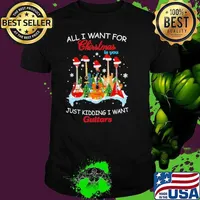 All I Want For Christmas Is You Just Kidding I Want Guitars Christmas Tree shirt