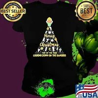 Celtic FC Christmas Merry Christmas Top of the Tree looking down on the Rangers Ladies tee
