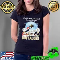 Colorado Buffaloes It The Most Wonderful Time Of The Year Peanut Characters Christmas Ladies Tee