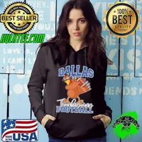 Dallas Thanksgiving Football Fan Kids Colorblock Raglan Hoodie
