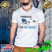 Detroit Football I married into this Funny Detroit Football Guys V Neck
