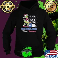 Grinch Santa If You Don’T Like South Alabama Jaguars Merry Kissmyass 2024 Shirt