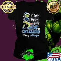 Grinch Santa If You Don’T Like Virginia Cavaliers Merry Kissmyass 2024 Ladies tee