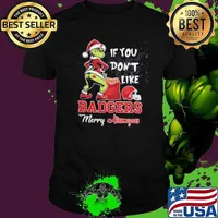 Grinch Santa If You Don’T Like Wisconsin Badgers Merry Kissmyass 2024 Unisex