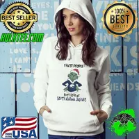 I Hate People But I Love My South Alabama Jaguars Grinch Merry Christmas Hoodie