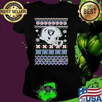 Las Vegas Raiders Christmas NFL football Christmas helmet shirt
