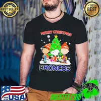 Merry Christmas Denver Broncos X Peanuts characters 2024 Guys V Neck