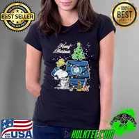 Merry Christmas With Snoopy Baby Seattle Mariners Ladies Tee