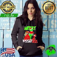Merry Kissmyass Grinch Christmas vintage Hoodie