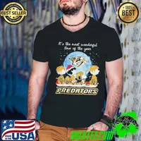 Nashville Predators It The Most Wonderful Time Of The Year Peanut Characters Christmas Shirt