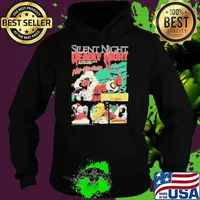 Official Silent Night Deadly Night Ho, Ho, Ho He Knows When You've Been Naughty Christmas Hoodie