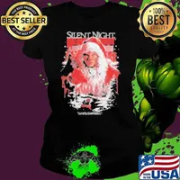 Official Silent Night Deadly Night You're Made It Through Halloween Now Try And Survive Christmas Santa's Slay Shirt