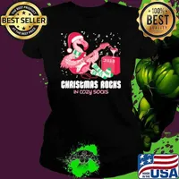Original Rockin' Flamingo Christmas Cozy Vibes Shirt
