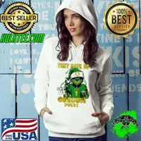 Sana Grinch They Hate Us Because They Ain't Us Oregon Ducks Christmas 2024 Hoodie