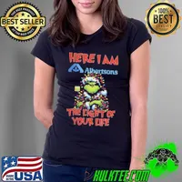 Santa Grinch Here I Am Albertsons The Light Of Your Life Christmas Light Ladies Tee