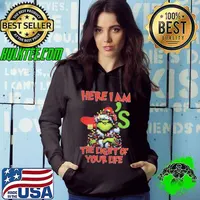 Santa Grinch Here I Am Chili’s The Light Of Your Life Christmas Light Hoodie