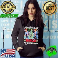 Santa Trump Have Yourself A Merry Maga Christmas Trump Dancing Light 2024 Hoodie