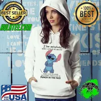 Stitch I Love Everybody Some I Love To Be Around Some I Love To Avoid And Others I Would Love To Punch In The Face Hoodie