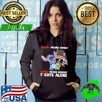 Stitch Waving Flag Ohana Means Family Family Means Nobody Fights Alone Multiple Sclerosis Awareness Shirt