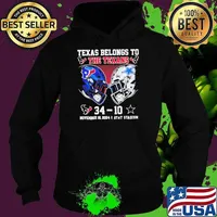 Texas belongs to the Texans November 18 2024 Texans vs Cowboys score Christmas Hoodie