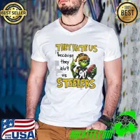 They hate us because they ain't us Steelers Pittsburg football Christmas Guys V Neck