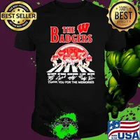 Troy Vincent Joe Thomas Melvin Gordon J J Watt Ron Dayne Wisconsin Badgers 135th Anniversary 1889 2024 Thank You For The Memories Shirts Unisex