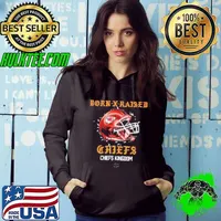 Born X Raised Kansas City Chiefs Chiefs Kingdom Helmet Hoodie
