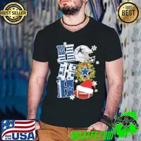 Dallas Cowboys Ho Ho Ho Merry Christmas 4 Guys V Neck