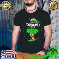 Dancing Elf Christmas Family Matching Women Girls Xmas Dance Shirt