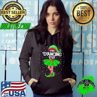 Dancing Elf Christmas Family Matching Women Girls Xmas Dance Hoodie
