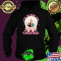 Funny Trump 2024 Ill Be Home Christmas Santa Xmas Pajamas Hoodie